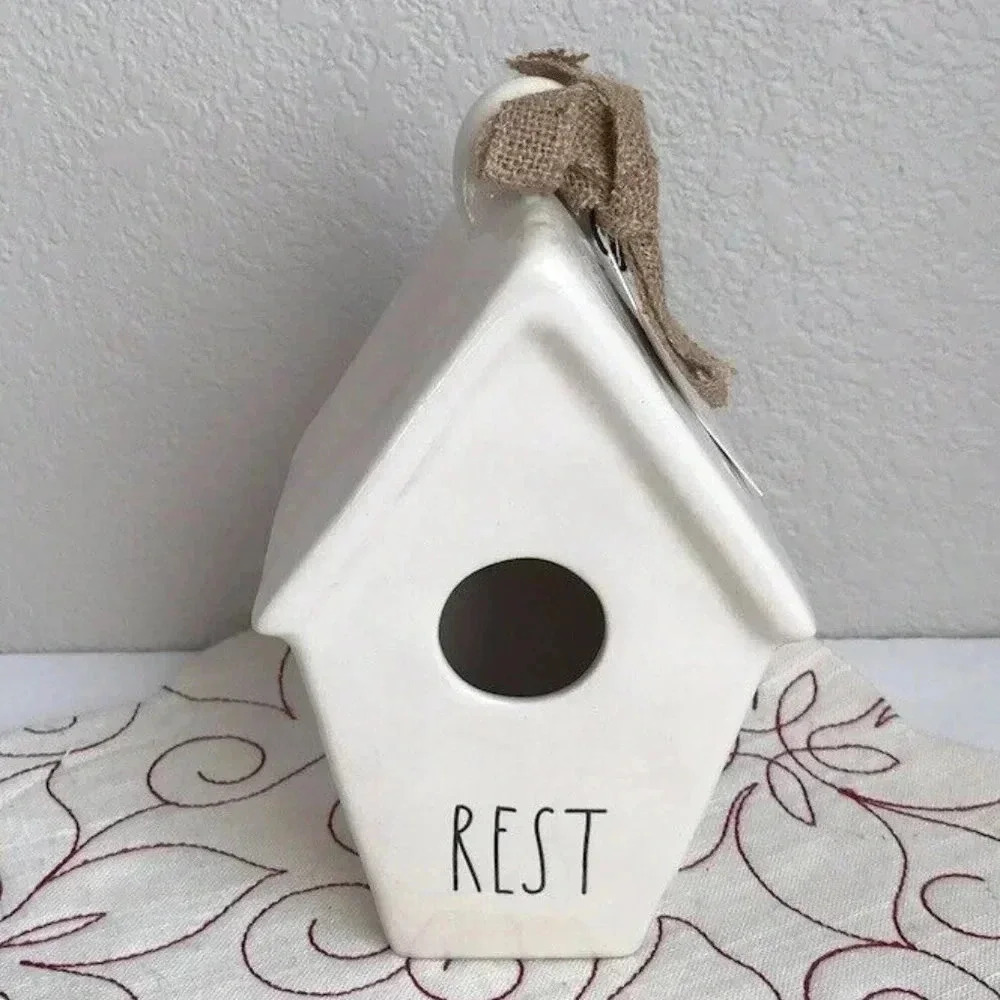 NEW Rae Dunn Artesan by Magenta Ceramic Birdhouse LL REST Decor